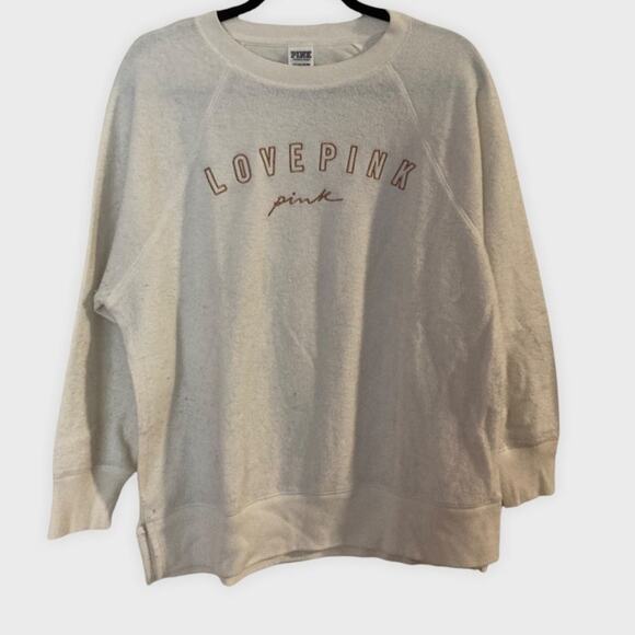 Victoria Secret's PINK Love Pink Sherpa Sweatshirt Hoodie - Small - Picture 1 of 4